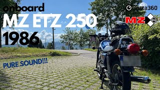 MZ ETZ 250 climbs to the Augustusburg RAW onboard [upl. by Georgena875]