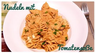 Heute gibt es Pasta mit einfacher schneller Tomatensoße😊 Blitzrezept [upl. by Aihseyt]