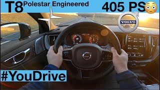 Volvo XC60 T8 Polestar Engineered 405 PS POV Test Drive  Acceleration 0200 kmh [upl. by Akir122]