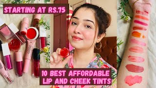 10 Best Affordable Lip And Cheek Tints Starting At Rs75 For Natural Flushed Look BEST TINTS INDIA [upl. by Liberati]