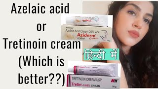 Tretinoin Cream vs Azelaic Acid  which is Better tretinoin AzelaicAcid aziderm Acne [upl. by Uuge]