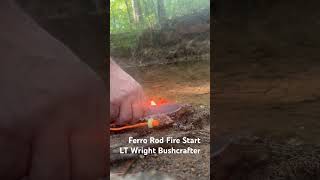 Alabama Outdoorsman Woodsman Bushcraft Fire FerroRod Start Ltwrightbushcrafting [upl. by Nerrawed]