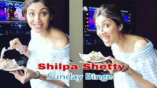 Shilpa Shetty quotSunday Bingequot delayed but better late than never Homemade ice cream cake [upl. by Ydniw313]