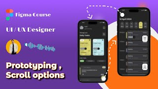 ازاي تعمل بروتوتايب وinteraction و scroll في فيجما uidesign figma design ux [upl. by Nomrej]