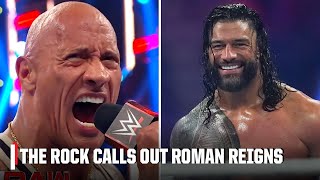 The Rock calls out Roman Reigns on appearance of Monday Night RAW  WWE on ESPN [upl. by Colston]