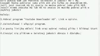 Pobieranie filmików z youtube w jakości HD lub HQ [upl. by Ferino558]