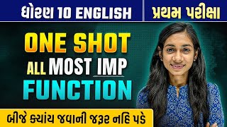 Std 10 English All Most Important Function in One Shot  Dhoran 10 English Most IMPS  Dhruvi Maam [upl. by Nigel]