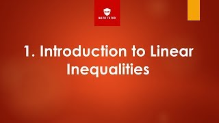 1st PUC maths chapter 6Introduction to Linear Inequalities [upl. by Aicilav]