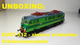 UNBOXING EU07512 zielona siódemka Schlesienmodelle [upl. by Esened231]