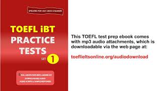 TOEFL Practice Tests Set 1 [upl. by Loretta354]