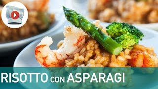 Risotto con Asparagi e Mazzancolle [upl. by Nosirb]