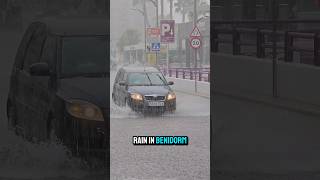 Heavy Rain in Spain 🌧 benidorm spain weather rain storm flood british holiday foryou [upl. by Wake96]