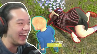 超爆笑孙子虐待阿婆游戏， LaBee蠟筆 被我玩虐了！ Granny Simulator [upl. by Ahsaela76]