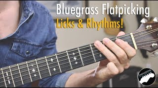 Bluegrass Flatpicking Guitar Lesson  Licks in Key of G C and D [upl. by Ynnol]