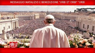 Papa Francesco  Messaggio Natalizio e Benedizione” Urbi et Orbi” 20181225 [upl. by Arlinda358]