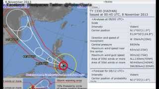 Typhoon Haiyan Cebu Landfall Noon Update [upl. by Ettennor215]