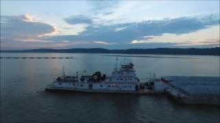 The MV Mary Kay Eckstein at Lock and Dam 25 Winfield Missouri [upl. by Nairehs]