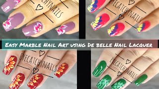 Easy Marble Nail Art Complication using Debelle Nail Lacquers nailart nailartcompilation marble [upl. by Seko]