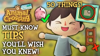 50 Things I WISH I Knew Sooner  ACNH Tips amp Tricks [upl. by Kentiga]