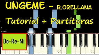 UNGEME Roberto Orellana Piano Tutorial Cover Facil  Partitura PDF Acordes Pista Letra Denicher Pol [upl. by Aytida]