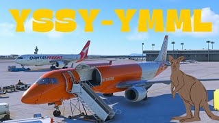 MSFS Sydney to Melbourne carrying Freight E190F [upl. by Niwle785]