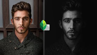 Dark Black Portrait  Snapseed Editing Tutorial [upl. by Euqinahs853]