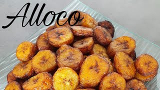 6 Alloco 🇨🇮 aloco ou aloko Bananes plantain 🍌 frites sweet fried plantains recipe [upl. by Rika]