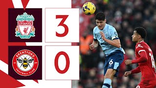 Winning run comes to an end at Anfield  Liverpool 3 Brentford 0  Premier League Highlights [upl. by Moriah651]