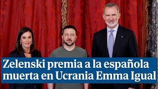 Zelenski premia a la cooperante española muerta en Ucrania Emma Igual [upl. by Annayoj246]