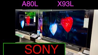 SONY A80L vs X93L X90L vs Hisense U8K TCL QM8  Samsung S90C OLED vs Mini LED [upl. by Sena]