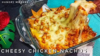 CHEESY CHICKEN NACHOS RECIPE  LOADED CHICKEN NACHOS RECIPE  HOW TO MAKE NACHOS  CHICKEN NACHOS [upl. by Averell]