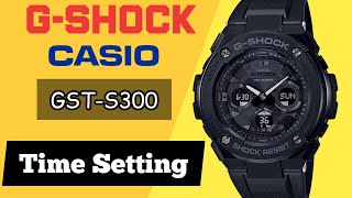 How To Set Time on GShock GSTS300 Watch G Shock Time Setting Time Adjust  Watch Repair Channel [upl. by Adnesor]