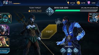 Boss SUBZERO ❄️ Solo Raid Event Fights ☠️ InJustice 2 Mobile Gameplay [upl. by Niwhsa859]