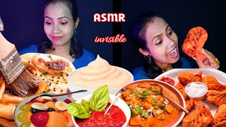 Asmr Hindi  asmr eating Butter Naan 🧈 Chicken Fried MOMOS 😋 Butter Paneer 👌Fruit salad 🥗 [upl. by Meggy881]