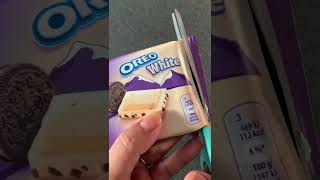 Oreo White Milka Chocolate Opening  ASMR satisfying [upl. by Allyce]