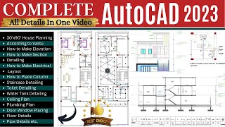 Complete AutoCAD Tutorial in 5 Hours  🟢LIVE Project working [upl. by Asseral]