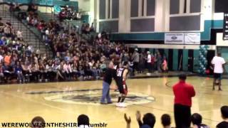 Tyler Hoechlin dancing at the Hollywood Knights basketball game [upl. by Trista415]