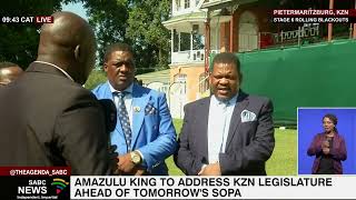 AmaZulu King to address KZN legislature ahead of Fridays SOPA [upl. by Otreblasiul]