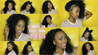 11 Ways to Style Your Half Wig  Sensationnel Kingston PENNY DUPE [upl. by Turnheim]