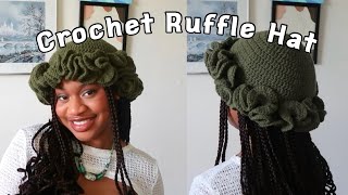 Crochet Ruffle Hat Tutorial [upl. by Gnirps]