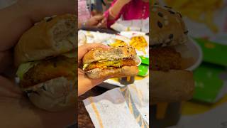 Tasty McVeggie burger 🍔 at McDonald’s food streetfood burger shorts india [upl. by Yleik]