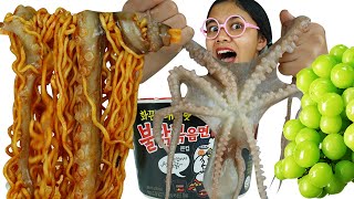 불닭볶음면 Octopus 편의점 먹방 ZOANA Mukbang 먹방 [upl. by Still]