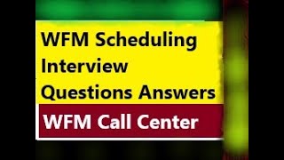 WFM Scheduling Interview Questions and Answers💥 Most Asked Questions  Trending Question  Techno49 [upl. by Acebber609]