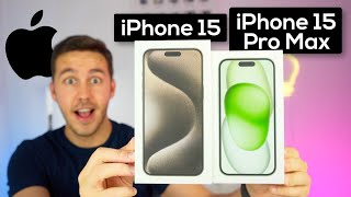 iPhone 15 y iPhone 15 Pro Max UNBOXING y PRUEBAS iniciales ✅ [upl. by Ayatnohs]