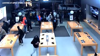 Video shows looters ransacking Apple store in Philadelphia [upl. by Sandor]