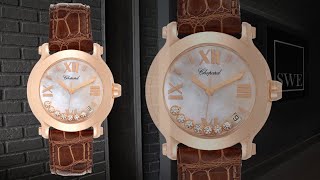 Chopard Happy Sport 7 Floating Diamond Rose Gold Ladies Watch 7471  SwissWatchExpo [upl. by Gabler860]