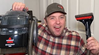 Carpet Cleaner Down Bissell SpotClean Pro broken hose fixlike new repair [upl. by Nawyt]