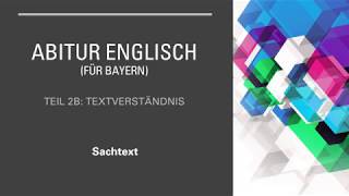 Abitur Englisch Textverständnis  Fragen zum Text Sachtext [upl. by Enomar]