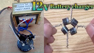 How to make 12v Battery Charger at home with transformer 12v battery charger kaise banaye [upl. by Isdnyl317]