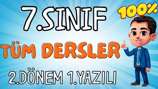 7 Sınıf 2 Dönem 1 Yazılı 🧑‍🏫Tüm Dersler❗Açık Uçlu❗� Çıkabilir 2024 [upl. by Eelrehpotsirhc711]